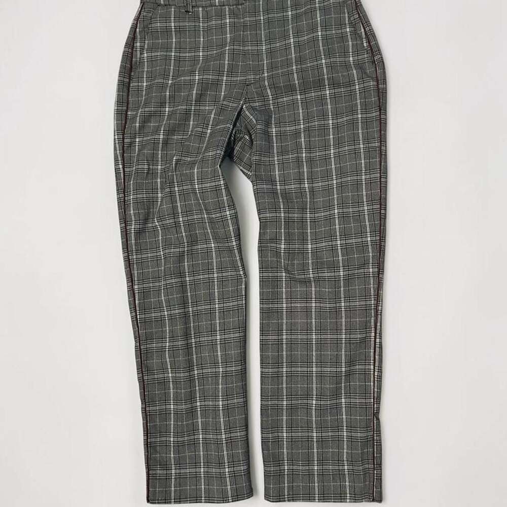 Abercrombie & Fitch Simone High Rise Ankle Flare Plaid Pants